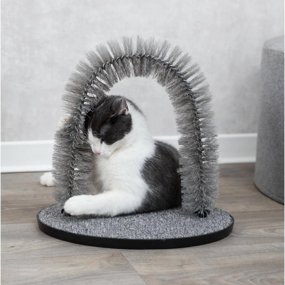 Cat Massager and Self Grooming Arch, Bristle Ring Brush, Carpet Base Scratcher, Cat Self Groomer by TRIXIE 3 Cat Massager and Self Grooming Arch, Bristle Ring Brush, Carpet Base Scratcher, Cat Self Groomer by TRIXIE - Image 3