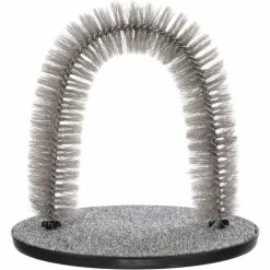 Cat Massager and Self Grooming Arch, Bristle Ring Brush, Carpet Base Scratcher, Cat Self Groomer by TRIXIE