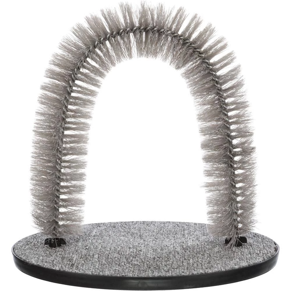 Cat Massager and Self Grooming Arch, Bristle Ring Brush, Carpet Base Scratcher, Cat Self Groomer by TRIXIE 1 Cat Massager and Self Grooming Arch, Bristle Ring Brush, Carpet Base Scratcher, Cat Self Groomer by TRIXIE