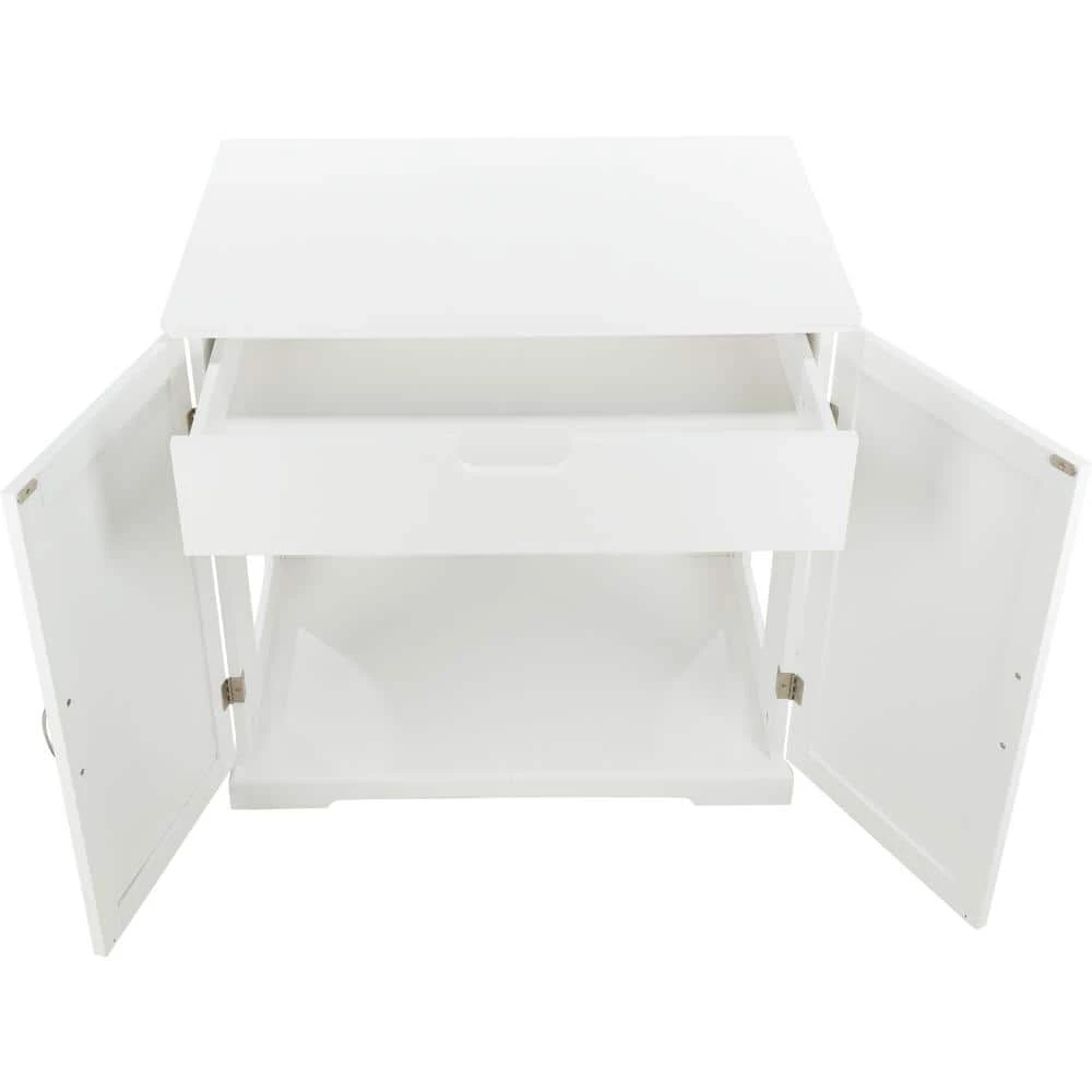 XL Wooden Litter Box Enclosure with Drawer, White by TRIXIE 3 XL Wooden Litter Box Enclosure with Drawer, White by TRIXIE - Image 3