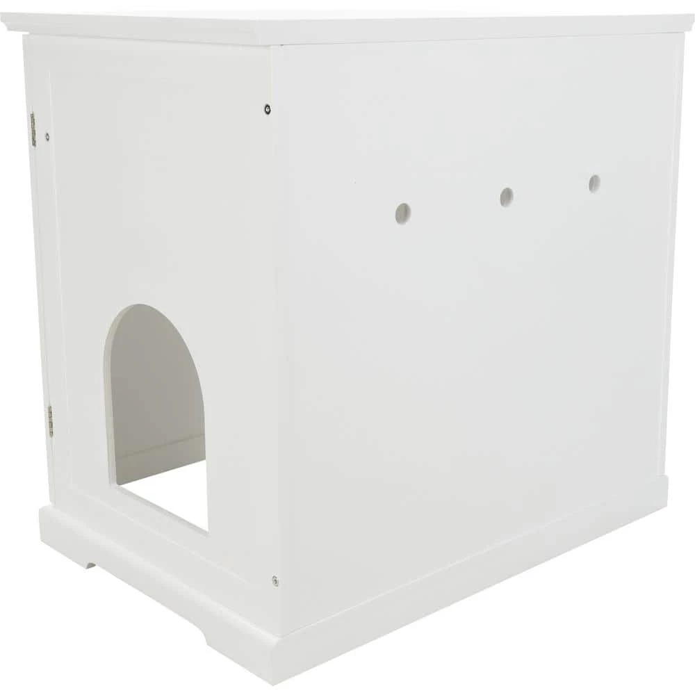 XL Wooden Litter Box Enclosure with Drawer, White by TRIXIE 5 XL Wooden Litter Box Enclosure with Drawer, White by TRIXIE - Image 5