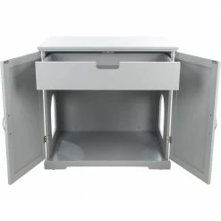 XL Wooden Litter Box Enclosure with Drawer, Gray by TRIXIE -Cheap Bird & Wildlife Supplies Store trixie litter boxes houses 40237 44 1000