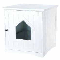 19.25 in. x 20 in. x 20 in. Wooden Pet House and Litter Box by TRIXIE