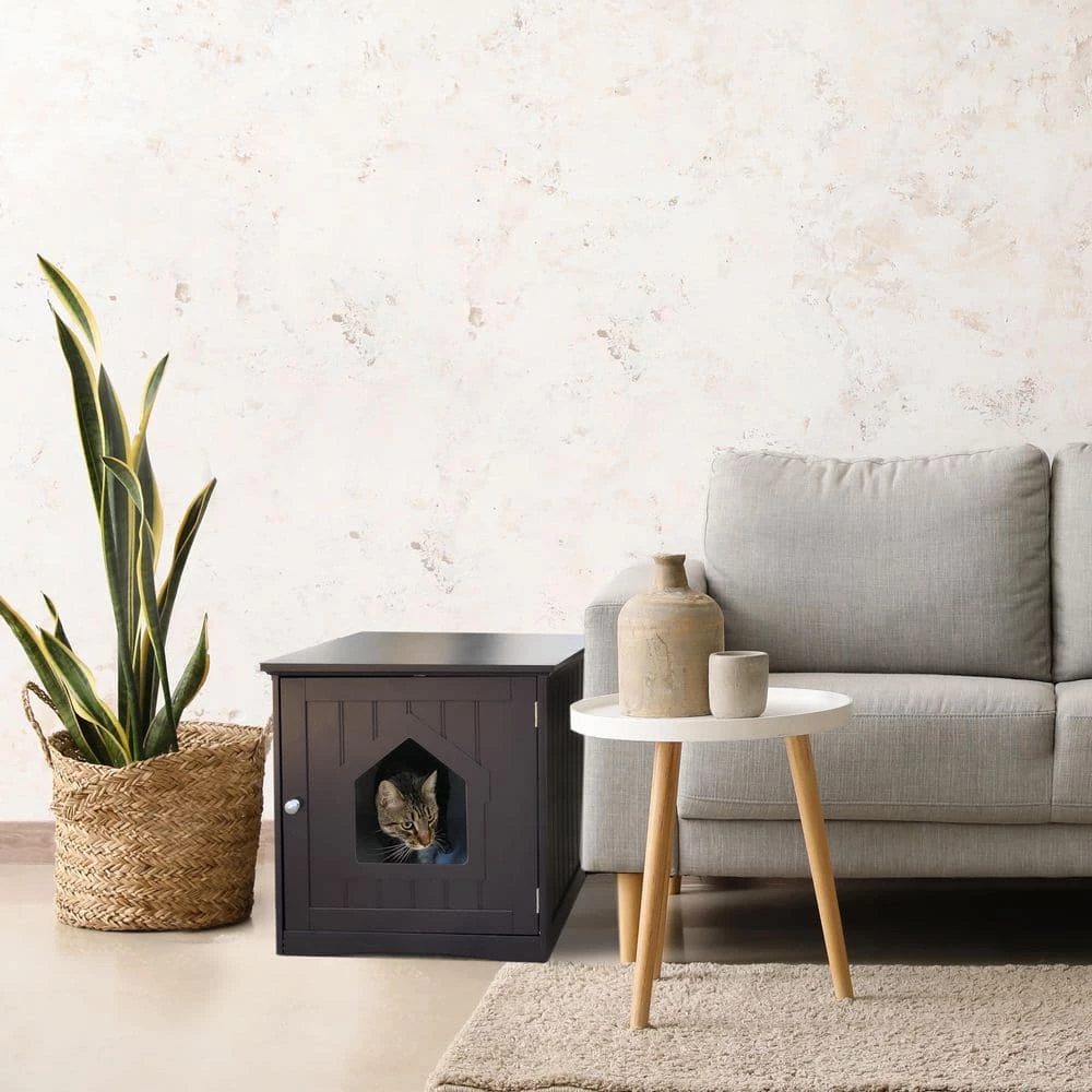 19.25 in. x 20 in. x 20 in. Wooden Pet House and Litter Box by TRIXIE 3 19.25 in. x 20 in. x 20 in. Wooden Pet House and Litter Box by TRIXIE - Image 3