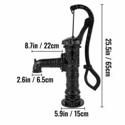 Hand Water Pump 15.7 in. x 9.4 in. x 53.1 in. Retro Style Heavy Duty Cast Iron Pitcher Pump and 26 in. Pump Stand, Black by VEVOR -Cheap Bird & Wildlife Supplies Store vevor accessories yghsfb1go21cewxj3v0 76 1000