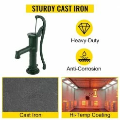 Hand Water Pump 15.7 in. x 9.4 in. x 51.6 in. Cast Iron Pitcher Pump 26 in. Pump Stand For Yard Ponds Garden, Green by VEVOR 11 Hand Water Pump 15.7 in. x 9.4 in. x 51.6 in. Cast Iron Pitcher Pump 26 in. Pump Stand For Yard Ponds Garden, Green by VEVOR -Cheap Bird & Wildlife Supplies Store vevor accessories ylsfb1aauecl03enev0 1f 1000