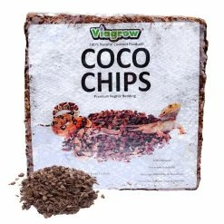 72 Qt. / 68 l / 18 Gal. Premium Coconut Reptile Substrate Coco Chips by Viagrow