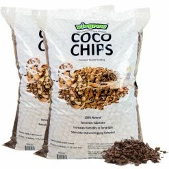 1.75 cu. ft. Coco Coir Chips, Premium Reptile Substrate Bedding 52 qt. / 50 L / 13 Gal. (2-Pack) by Viagrow