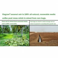 1.75 cu. ft. Coco Coir Chips, Premium Reptile Substrate Bedding 52 qt. / 50 L / 13 Gal. by Viagrow -Cheap Bird & Wildlife Supplies Store viagrow reptile supplies vrcc50 a0 1000