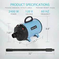 Adjustable Speed Pet Grooming Blower with 3 Different Nozzles Glove and Comb by VIVOHOME -Cheap Bird & Wildlife Supplies Store vivohome pet baths x002upiw6x 76 1000