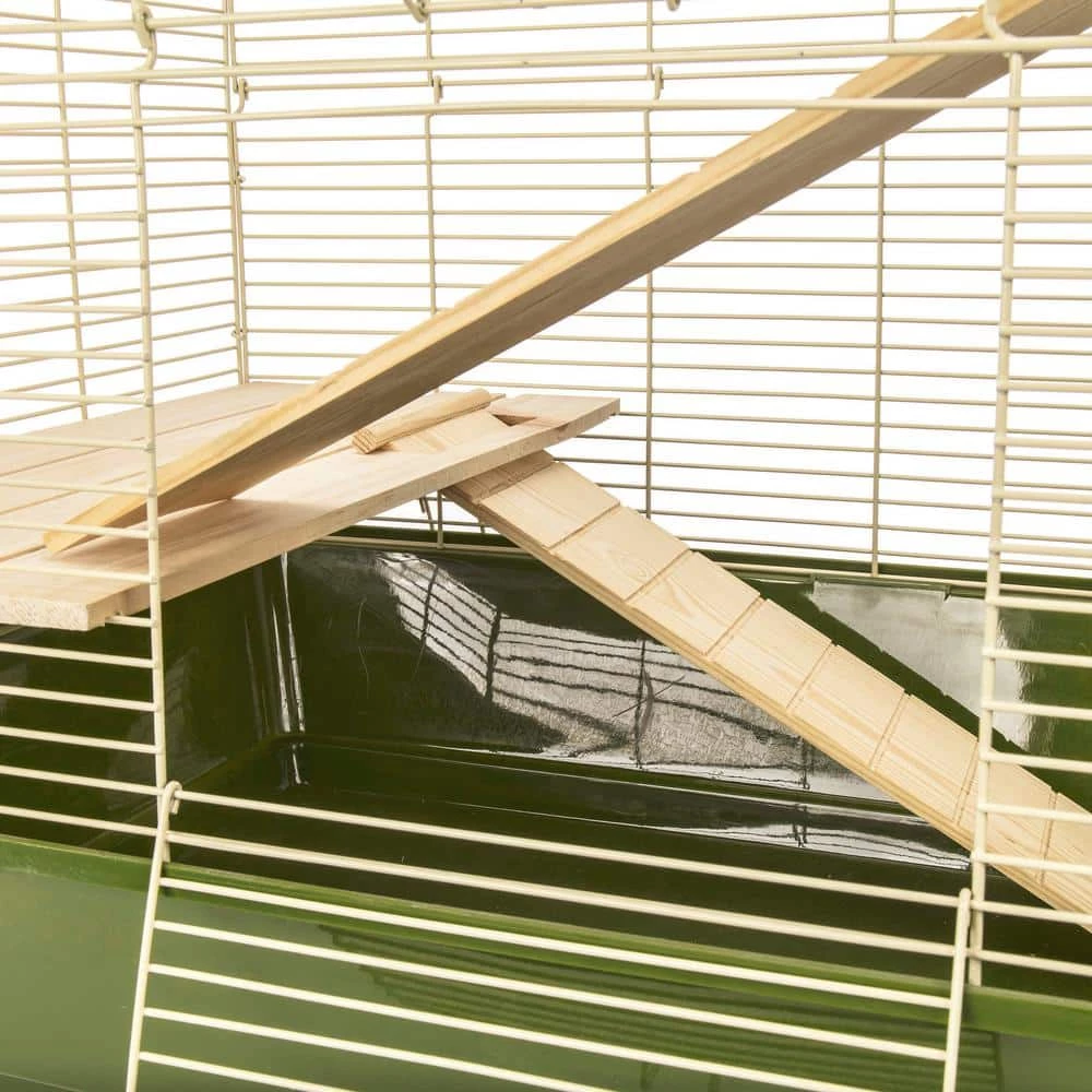 Natural's Chinchilla/Rat Cage with Wooden Shelves and Ramps - 29 in. x 17.5 in. x 25 in. by Ware 3 Natural's Chinchilla/Rat Cage with Wooden Shelves and Ramps - 29 in. x 17.5 in. x 25 in. by Ware - Image 3