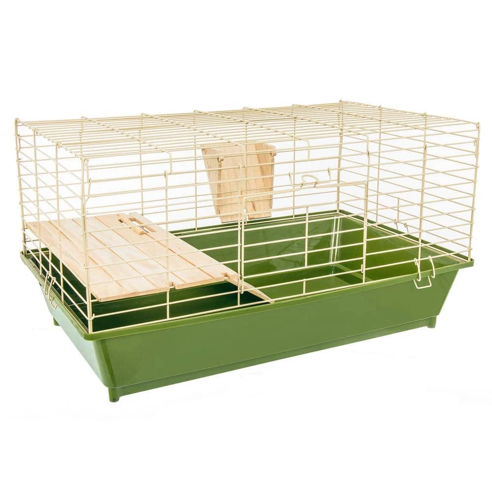 Natural's Guinea Pig Cage with Wooden Shelf, Ramp and Hay Feeder - 28.5 in. 17.5 in. x 15.25 in by Ware 4 Natural's Guinea Pig Cage with Wooden Shelf, Ramp and Hay Feeder - 28.5 in. 17.5 in. x 15.25 in by Ware - Image 4