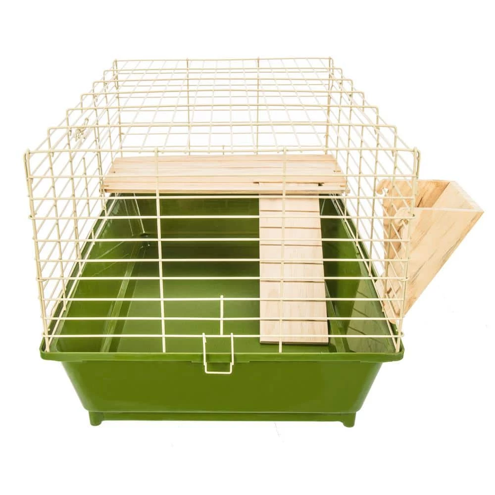 Natural's Guinea Pig Cage with Wooden Shelf, Ramp and Hay Feeder - 28.5 in. 17.5 in. x 15.25 in by Ware 3 Natural's Guinea Pig Cage with Wooden Shelf, Ramp and Hay Feeder - 28.5 in. 17.5 in. x 15.25 in by Ware - Image 3