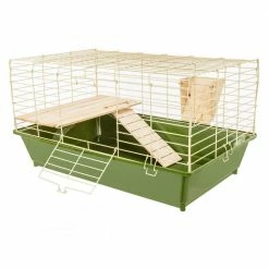 Natural's Guinea Pig Cage with Wooden Shelf, Ramp and Hay Feeder - 28.5 in. 17.5 in. x 15.25 in by Ware