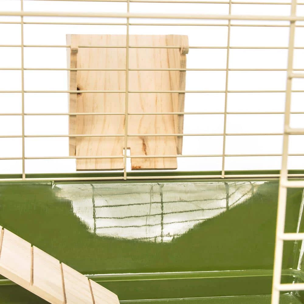 Natural's Guinea Pig Cage with Wooden Shelf, Ramp and Hay Feeder - 28.5 in. 17.5 in. x 15.25 in by Ware 6 Natural's Guinea Pig Cage with Wooden Shelf, Ramp and Hay Feeder - 28.5 in. 17.5 in. x 15.25 in by Ware - Image 6