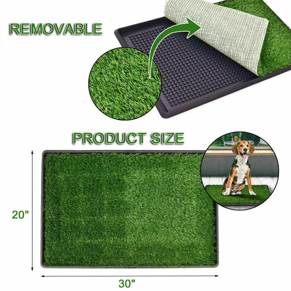 20 in. x 30 in. Puppy Potty Training Artificial Grass Mat by ANGELES HOME 3 20 in. x 30 in. Puppy Potty Training Artificial Grass Mat by ANGELES HOME - Image 3
