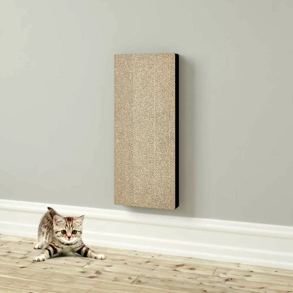 Eco zBboard Espresso Wall Cat Scratching Pad with Velcro by Way Basics 4 Eco zBboard Espresso Wall Cat Scratching Pad with Velcro by Way Basics - Image 4