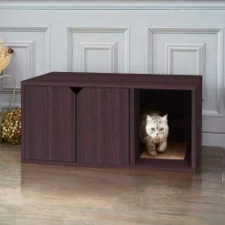 Eco zBoard Espresso Modern Cat Litter Box Enclosure Furniture by Way Basics 10 Eco zBoard Espresso Modern Cat Litter Box Enclosure Furniture by Way Basics -Cheap Bird & Wildlife Supplies Store way basics litter boxes houses pet litter eo 1f 1000