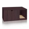 Eco zBoard Espresso Modern Cat Litter Box Enclosure Furniture by Way Basics