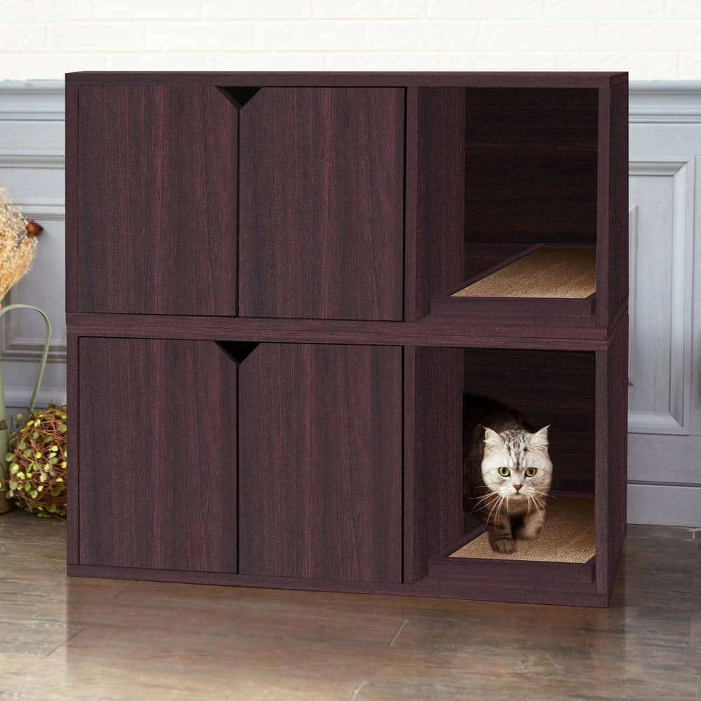 Eco zBoard Espresso Modern Cat Litter Box Enclosure Furniture by Way Basics 6 Eco zBoard Espresso Modern Cat Litter Box Enclosure Furniture by Way Basics - Image 6