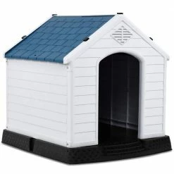30.5 in. W x 33.5 in. D x 33 in. H Indoor Outdoor Plastic Waterproof Ventilate Pet Dog House - Medium by WELLFOR