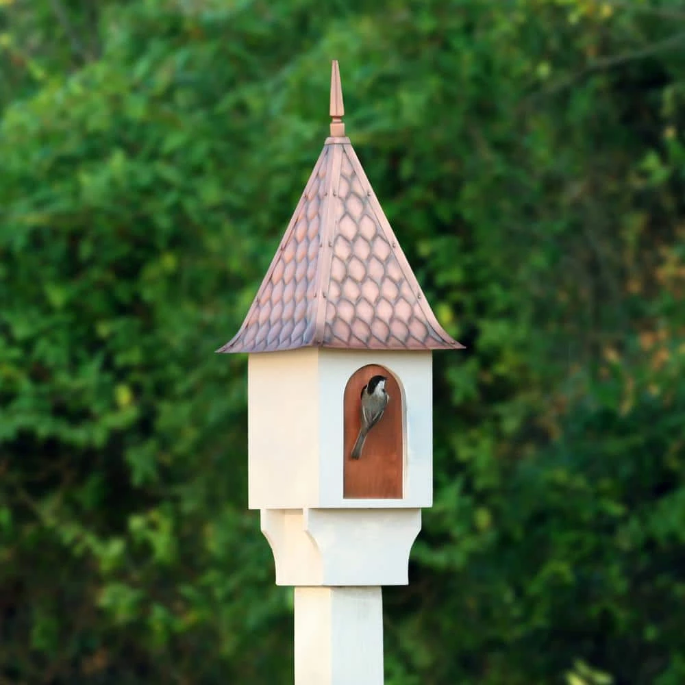 Chateau Bird House Pure Copper Diamond Pattern Roof by Good Directions 2 Chateau Bird House Pure Copper Diamond Pattern Roof by Good Directions - Image 2