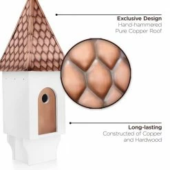 Chateau Bird House Pure Copper Diamond Pattern Roof by Good Directions 14 Chateau Bird House Pure Copper Diamond Pattern Roof by Good Directions -Cheap Bird & Wildlife Supplies Store white good directions bird houses bh203wwht 1f 1000