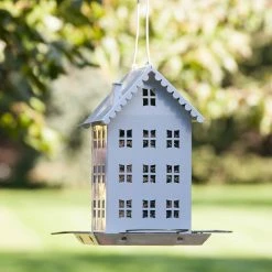 White Farmhouse Hanging Bird Feeder - 2.8 lb. Capacity by Perky-Pet 9 White Farmhouse Hanging Bird Feeder - 2.8 lb. Capacity by Perky-Pet -Cheap Bird & Wildlife Supplies Store white perky pet bird feeders wfh001 4f 1000