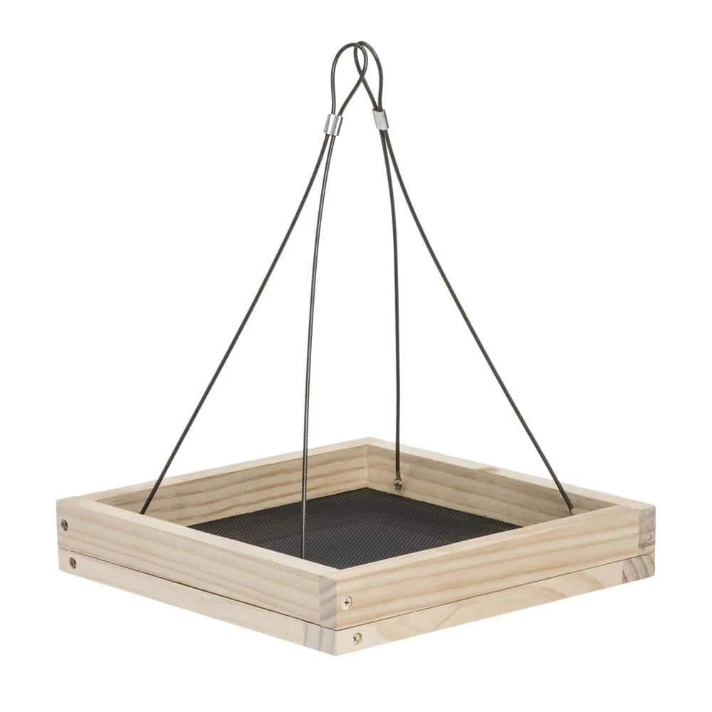Hanging Tray Wood Bird Feeder - 1.6 lb. Capacity by Perky-Pet 1 Hanging Tray Wood Bird Feeder - 1.6 lb. Capacity by Perky-Pet