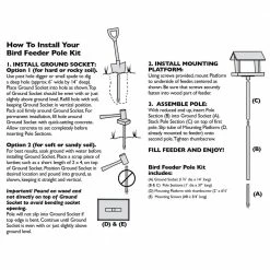 3 Piece Pole Kit Bird Feeder Support by Woodlink 8 3 Piece Pole Kit Bird Feeder Support by Woodlink -Cheap Bird & Wildlife Supplies Store woodlink accessories hdpole 1f 1000