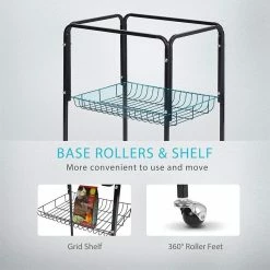 59.8 in. Wrought Iron Bird Cage with Play Top and Rolling Stand by VIVOHOME -Cheap Bird & Wildlife Supplies Store wrought iron vivohome bird houses x0027n7zqb 44 1000