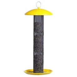 Yellow Straight Sided Finch Tube Hanging Bird Feeder - 1.5 lb. Capacity by Perky-Pet