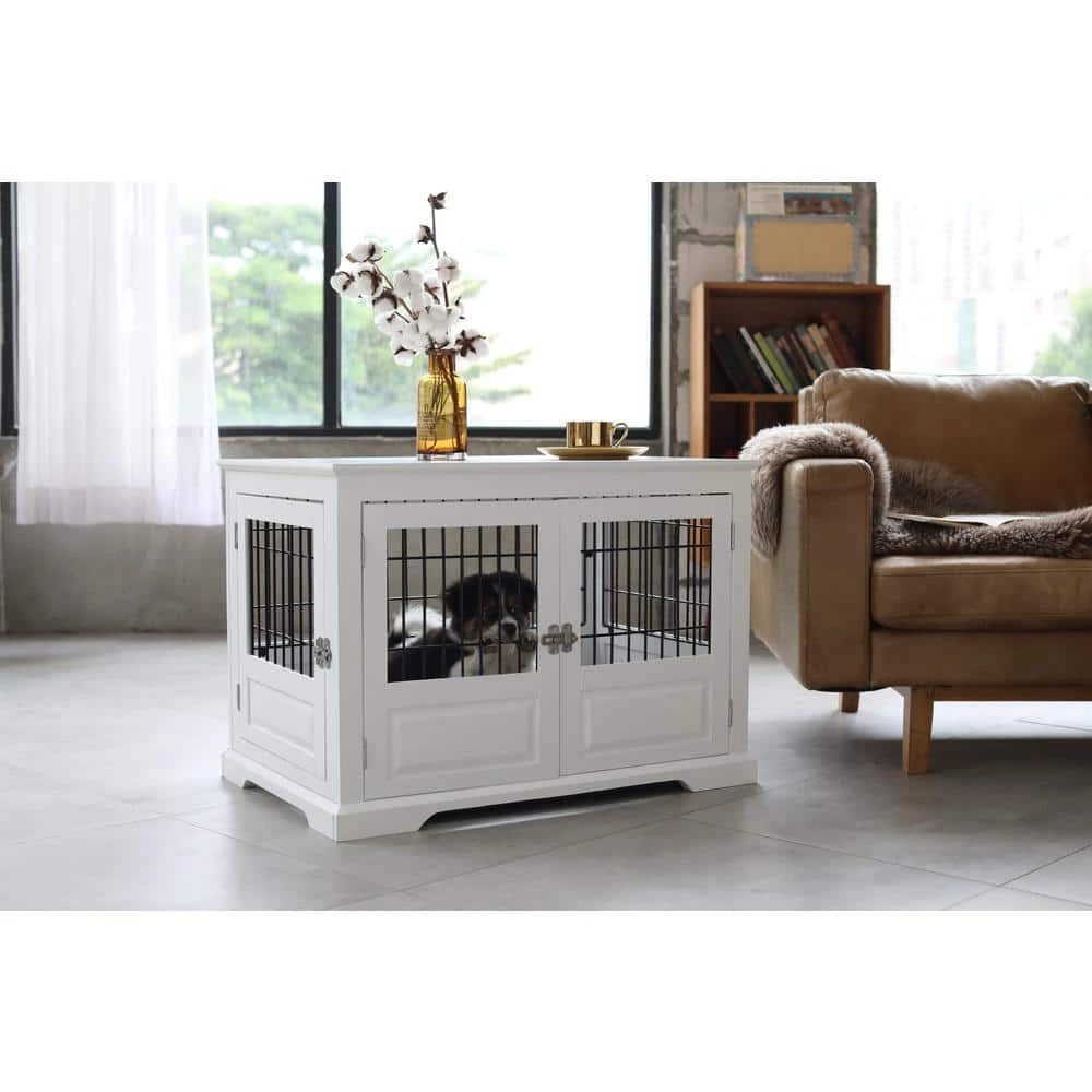 White Fairview Triple Door Dog Crate - Large by zoovilla 2 White Fairview Triple Door Dog Crate - Large by zoovilla - Image 2