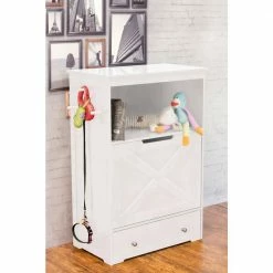 6-Cup MDF with Stainless Steel Bowls Windsor Pet Feeder Station in White by zoovilla -Cheap Bird & Wildlife Supplies Store zoovilla elevated dog feeders ptf0071720110 1f 1000