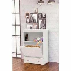 6-Cup MDF with Stainless Steel Bowls Windsor Pet Feeder Station in White by zoovilla -Cheap Bird & Wildlife Supplies Store zoovilla elevated dog feeders ptf0071720110 44 1000