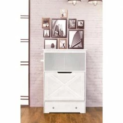 6-Cup MDF with Stainless Steel Bowls Windsor Pet Feeder Station in White by zoovilla -Cheap Bird & Wildlife Supplies Store zoovilla elevated dog feeders ptf0071720110 4f 1000