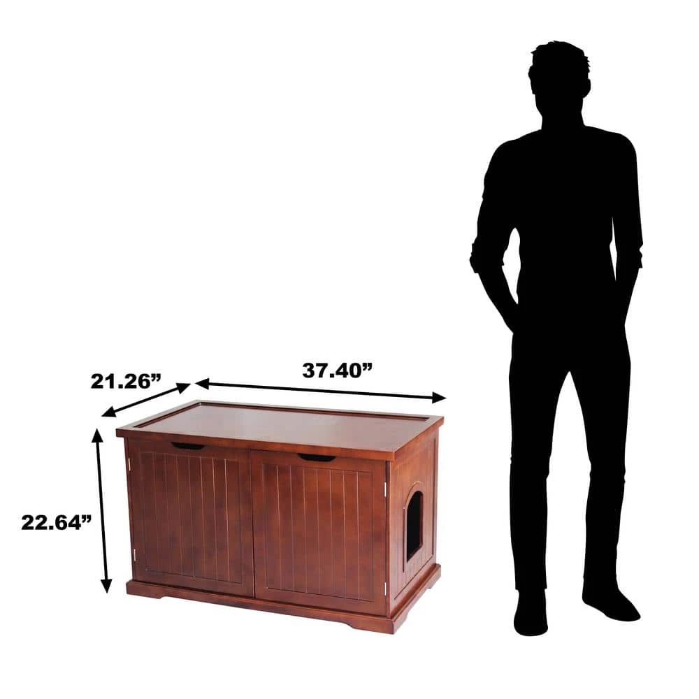 Walnut Cat Washroom Bench Litter Box Cover by zoovilla 5 Walnut Cat Washroom Bench Litter Box Cover by zoovilla - Image 5