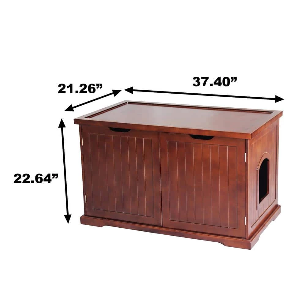 Walnut Cat Washroom Bench Litter Box Cover by zoovilla 6 Walnut Cat Washroom Bench Litter Box Cover by zoovilla - Image 6