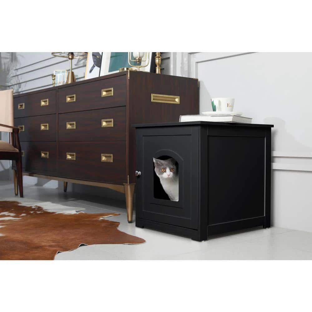 Black Kitty Loo Litter Box Cover by zoovilla 4 Black Kitty Loo Litter Box Cover by zoovilla - Image 4