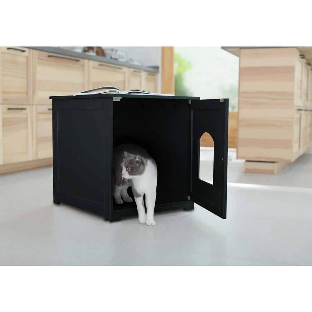 Black Kitty Loo Litter Box Cover by zoovilla 5 Black Kitty Loo Litter Box Cover by zoovilla - Image 5